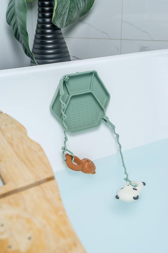 Smack Fun - The Original All-in-one Suction Plates + Safety Toy Straps - Silicone Suction Plates for Toddlers + Baby - First Foods + Self-Feeding. Comes with 2 Straps (Pale Mauve)