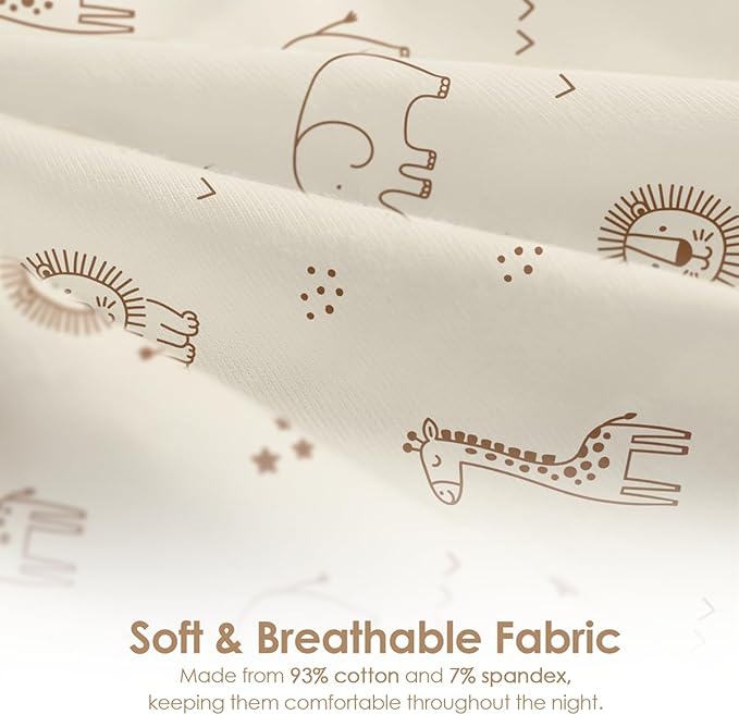 SANDJEST Baby Swaddle 0-2 Months, Cotton Arm-in Zipper Sleep Sack, Wearable Blankets Wrap for Newborn Infant Girls and Boys (Woodland Animal, Pack of 1)