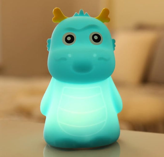 Cute Kids Night Light & Lamp - Portable Silicone Battery LED Nightlight for Kids Bedroom, Toddler, Baby - Nursery (Dragon)