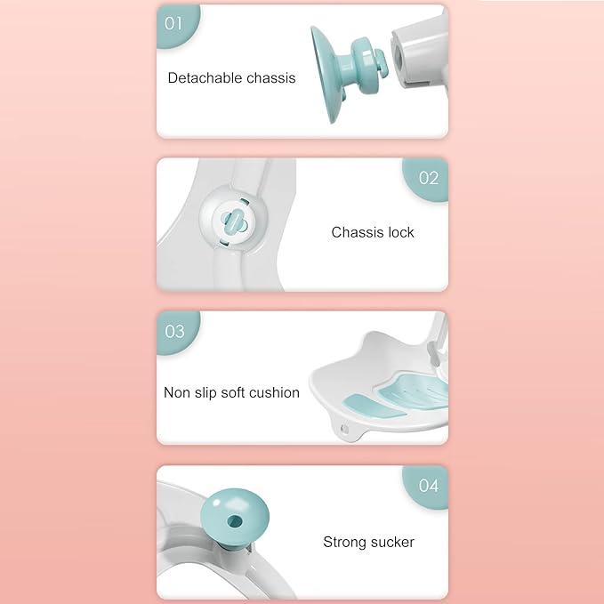 VBESTLIFE Clean Rinse Baby Bather, Folding Portable Washing Infant Lying Bather for Boy Girl, Multifunction Quick Dry Bath Support for Use on Counter Sink Bathtub Summer (Mint Green)