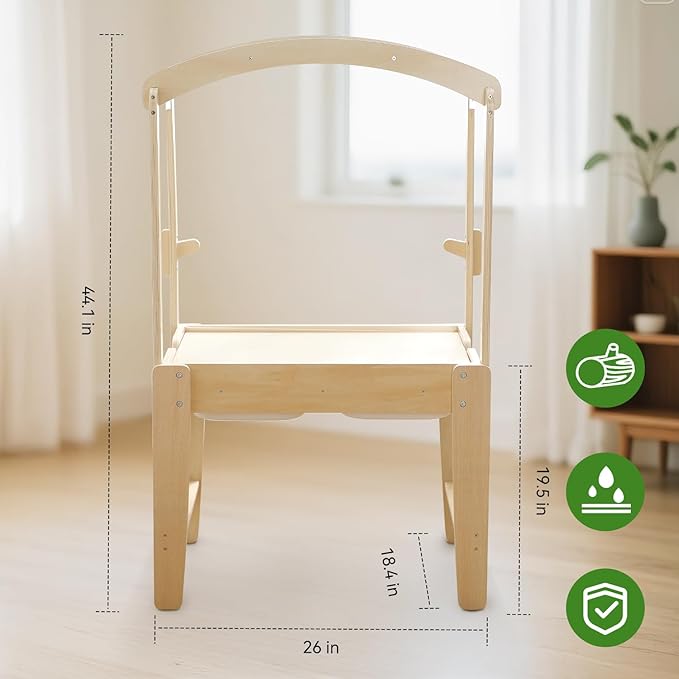 Sensory Table for Kids - Double-Sided Sand & Water Activity Table with Removable Canopy, Storage & Adjustable Slots, All-in-One Sensory Play Center for Indoor/Outdoor Sand, Water & Creative Learning