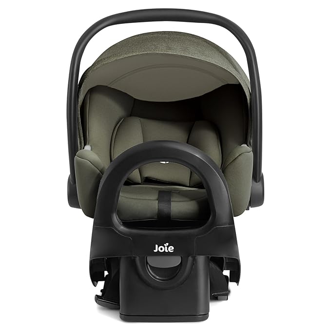Joie Ginger LX Stroller and Rue Infant Car Seat Travel System with Anti-Rebound Base and All-Wheel Suspension (Evergreen)