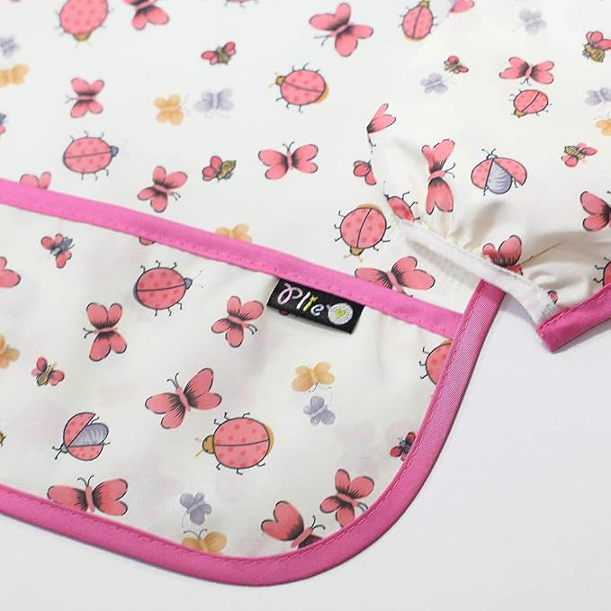 Long Sleeve Waterproof Bib for Toddlers – Feeding Smock for Baby Mealtime, Self-Feeding, Painting & Messy Play, BPA-Free