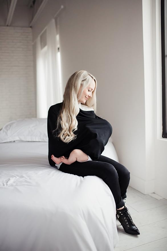 Copper Pearl Multi-Use Cover: Car Seat & Stroller Cover for Sun - Stretchy Fabric, All-Season Use, Stylish Designs, Easy Access for Moms - Midnight