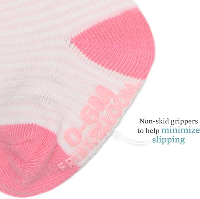 Fruit of the Loom Baby 14-Pack Grow & Fit Flex Zones Cotton Stretch Socks - Unisex, Girls, Boys