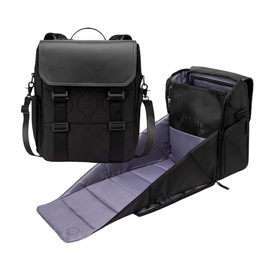 PAPERCLIP Diaper Bag Backpack with Patented Changing Station - Unisex Baby Bag for Travel - Large Eco-Friendly Diaper Bags for Mom and Dad (Forest Black)