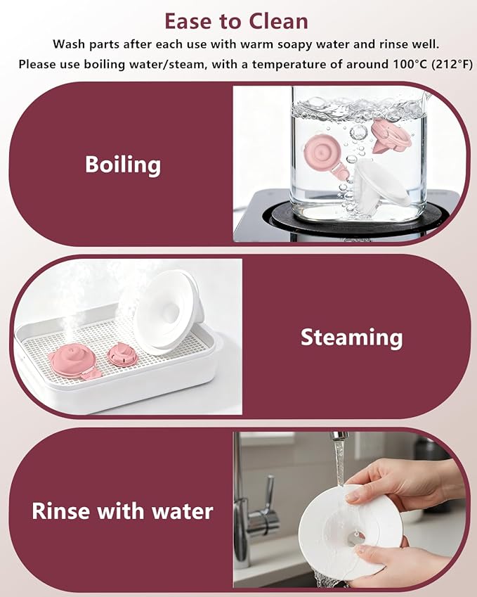 2 Pack Full Breast Pump Kits Compatible with Momcozy Upgraded Mobile Flow M9, Upgraded M9 Full Set Parts Including 24mm FlnageX2, Red ValveX2, Red DiaphragmX2, ContainerX2, 2 Set-red Overall