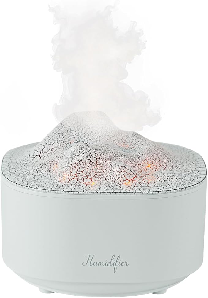 Portable 1500ml Small Cool Mist Humidifier,USB Personal Desktop Humidifier for Office Room, Bedroom,Auto Shut-Off 7 Colors LED Night Light, 2 Mist Modes, Super Quiet (White)