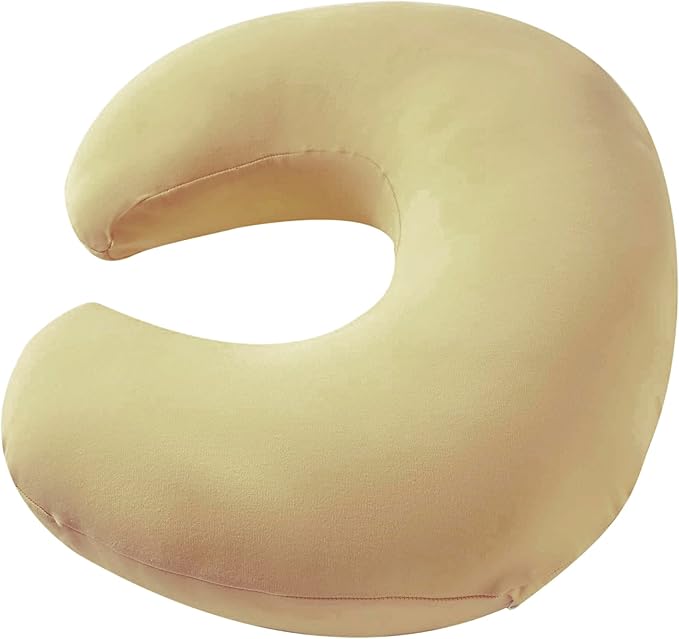Nursing Pillow, Plus Size Breastfeeding Pillow Original Support for Baby Boys Girls Breastfeeding Essentials, with Removable Soft Cotton Cover (Beige, Standard (23.62 * 18.11 * 5.91 Inches))