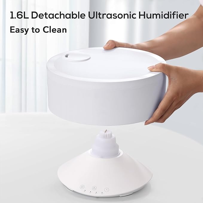 Humidifiers Easy to Clean,Essential Oil Diffuser, Colorful Light,Ultrasonic Top Fill Cool Mist Humidifiers for Bedroom Baby Plants,Ultra Quiet,Last up to 20 Hrs,1.6L,Levoair