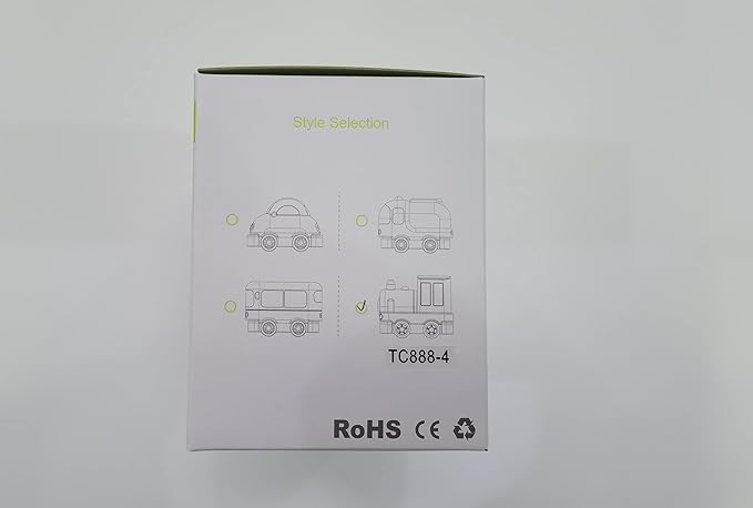 Kids Night Light, USB Rechargeable, 9 Color-Changing, Eye-Caring, Remote & Touch Control, Adjustable Brightness, Girl & Boy Gift - Train