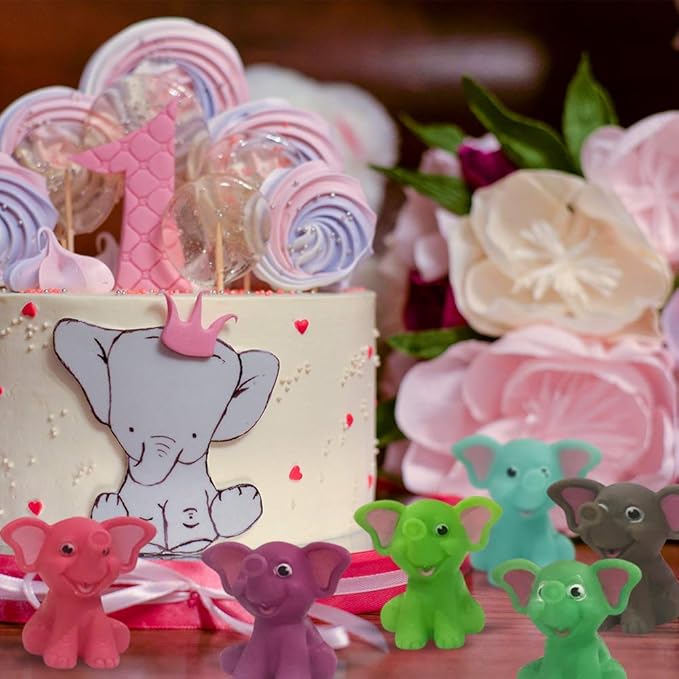 ArtCreativity Rubber Water Squirting Elephants, Pack of 12, Bathtub and Pool Toys for Kids, Safe and Durable Water Squirters, Birthday Party Favors, Goodie Bag Fillers