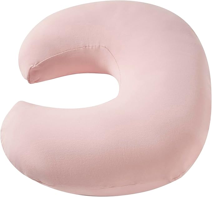 Nursing Pillow, Plus Size Breastfeeding Pillow Original Support for Baby Boys Girls Breastfeeding Essentials, with Removable Soft Cotton Cover (Sepia Rose, Large (25.59*20.08*6.30 Inches))