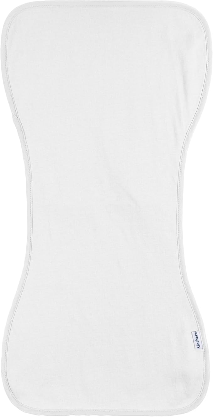 Gerber Baby Unisex Burp Cloths 60-Pack, White Black, Size 10.5" x 21"