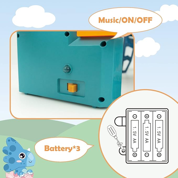 RedCrab Kids Space Car Playset Toy Ramp Track Set,Winding Highway Space Dinosaur Hill Toy,Light and Music Educational Toys for Age3+ Boys Girls with 4 Mini Cars & Map,Good Gift for Birthday Christmas