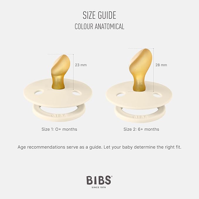 BIBS Pacifiers Colour Collection | Natural Rubber Baby Pacifier | Set of 2 BPA-Free Soothers | Made in Denmark | 0+ Months (Pack of 2) | Baby Blue/Petrol