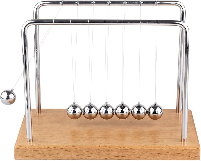Newton's Cradle Balance Balls Fascinating Physics Gadget for Home and Office 7 Beads