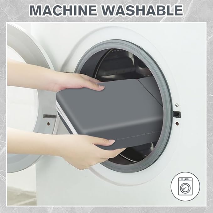 SKEFOLI Baby Bath Kneeler and Elbow Rest pad Set,1.5" Thick Baby Bath Kneeler Pads with Toys Organizer, Elbow Pads to Support The arm, Baby Bath Essentials, Ideal Bath Kneeling Pad for Bathing Baby