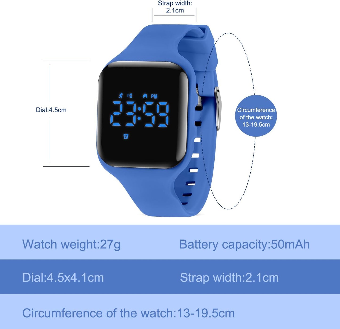 Kids Watches for Girls Boys Digital Sport Watch with Step Counter Pedometer Vibration Alarm Clock, No App Waterproof Fitness Tracker Kids Watch Boys Girls Teens Students Ages 5-16