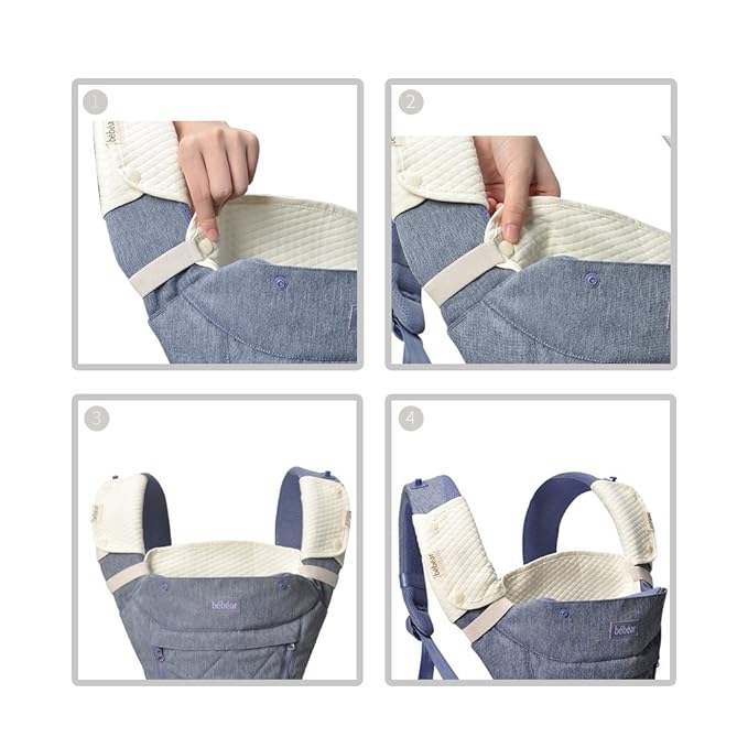 Bebamour Drool and Teething Reversible Cotton Pad For All Carry Positions Baby Carrier White Drool Bib For Boys & Girls(Flower)