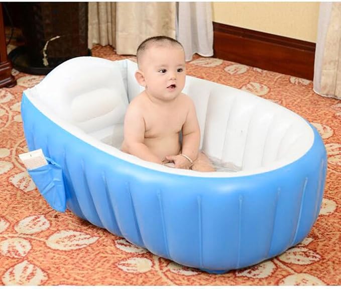 Kisangel Inflatable Bathtub Baby Bathtub Foldable Tub Baby Shower Tub Inflatable Bath Tub for Baby Kids Swimming Pool