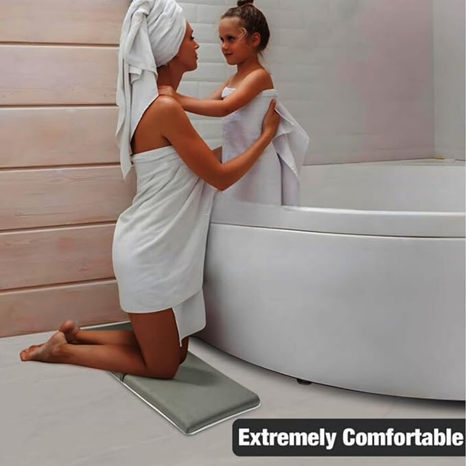 PandaEar Baby Bath Knee Pad, Foldable Non-Slip Kneeling Mat Cushion Foam Kneeler Mat for Toddler Bathroom Bathing Time -1.5 Inch Thick