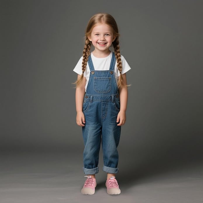 Baby First-Walking Shoes 1-4 Years Kid Shoes Trainers Toddler Infant Boys Girls Soft Sole Non Slip Cotton Canvas Mesh Breathable Lightweight TPR Material Slip-on Sneakers Outdoor