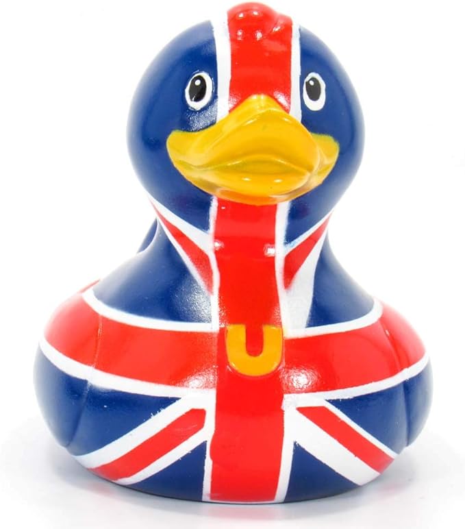 Brit Rubber Duck Bath Toy by Bud Duck | Elegant Gift Packaging - British and Proud! | Child Safe | Collectable
