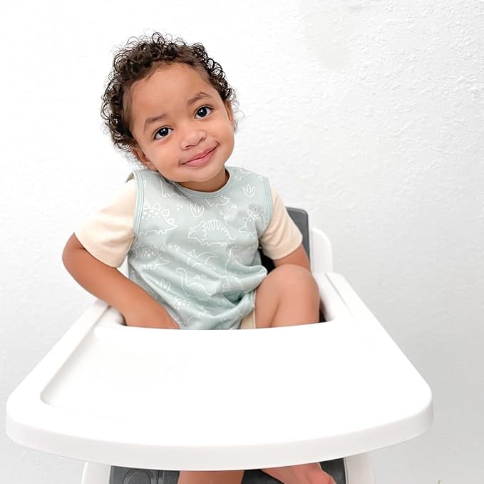 BapronBaby Animal Prints Bapron - No Neck Tie Safer Bib - Baby & Toddler - Soft Waterproof - PVC, BPA & Phthalate Free - 6m+