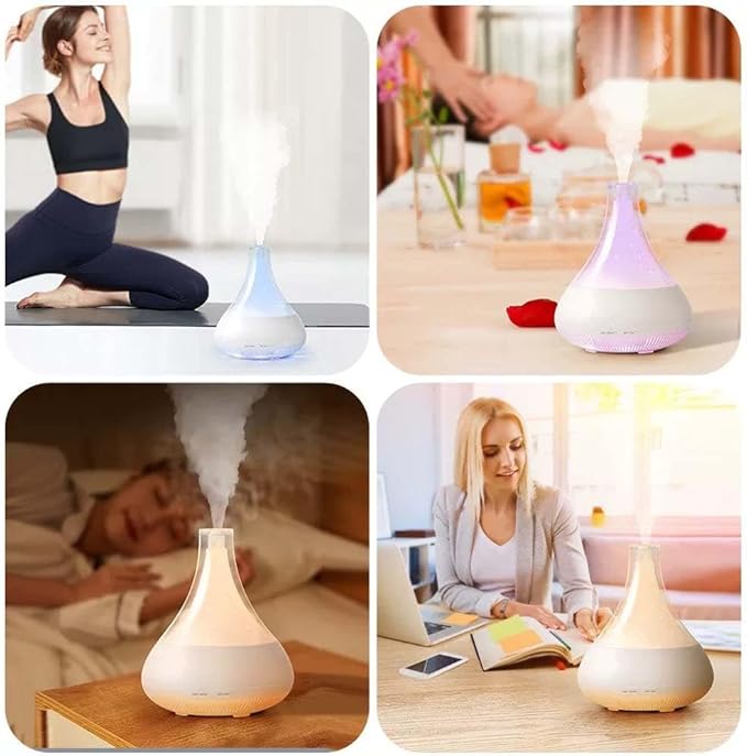 Smart Aromatherapy Diffuser & Humidifier with Phone App Control - 350ML Ultrasonic Essential Oil Diffuser, Whisper-Quiet, Air Freshener, Multi-Color LED