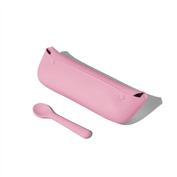 Avanchy Silicone Baby Bibs, Waterproof, Adjustable, BPA Free, Soft Unisex Set for Toddlers with Matching Spoon