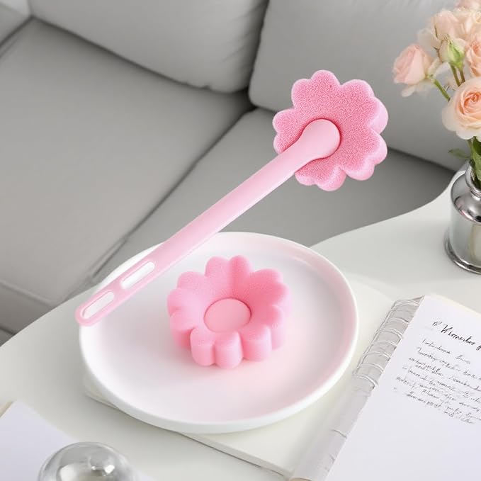 Bottle Soft Brush -Sponge Bottle Brush Soft and Easy to CleLong Bottle Brush Cleaner for Narrow Neck Bottles, Flexible Foam Bottle Cleaning Brush for Water Bottles, Vases, Baby Bottles, and Morean