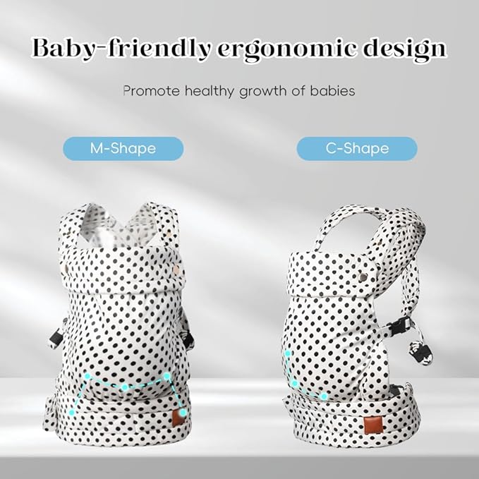 Baby Carrier for Newborn to Toddler, 7-35 lbs Weight Capacity, Ergonomic Backpack Design, Front and Back Facing Options, Spot