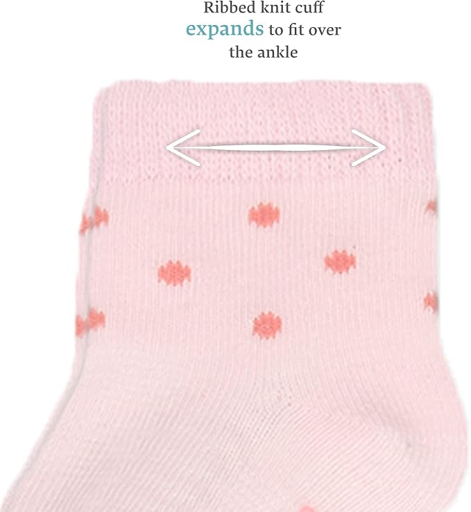 Fruit of the Loom Baby 14-Pack Grow & Fit Flex Zones Cotton Stretch Socks - Unisex, Girls, Boys