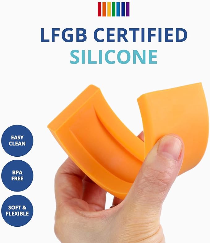 BLUE GINKGO Silicone Stacker - Montessori Rainbow Nesting Puzzle | Kids and Toddler Stacking Toy | 6 Layer Rainbow Puzzle, Sensory Toys - Matte