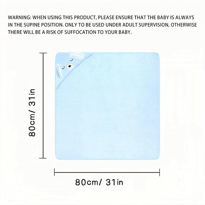 Baby Hooded Towels,31 x 31 in Baby Washcloths, Infant Super Soft Baby Bath Towels with Hood for Toddlers1-3,Highly Absorbent Viscose Hooded Towel for Boys, Girls, Newborn Essentials