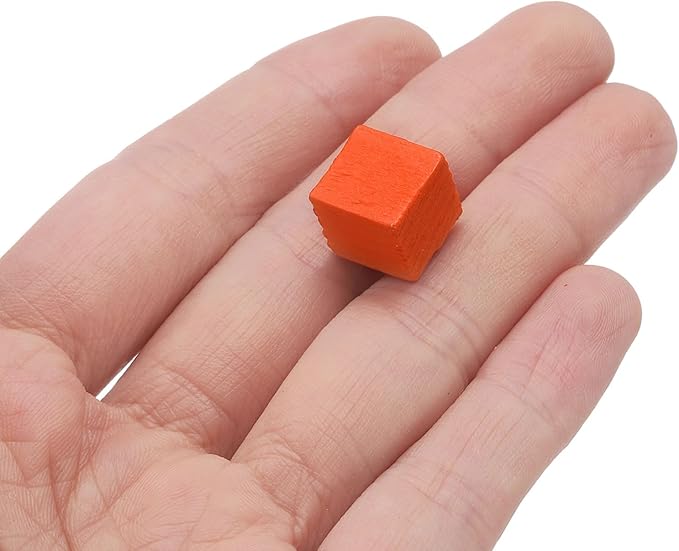 uxcell 300Pcs Wood Blocks for Crafts, 1cm Unfinished Wood Cube Solid Wooden Blank Square Block for DIY Craft Projects Personalized Gifts, Orange