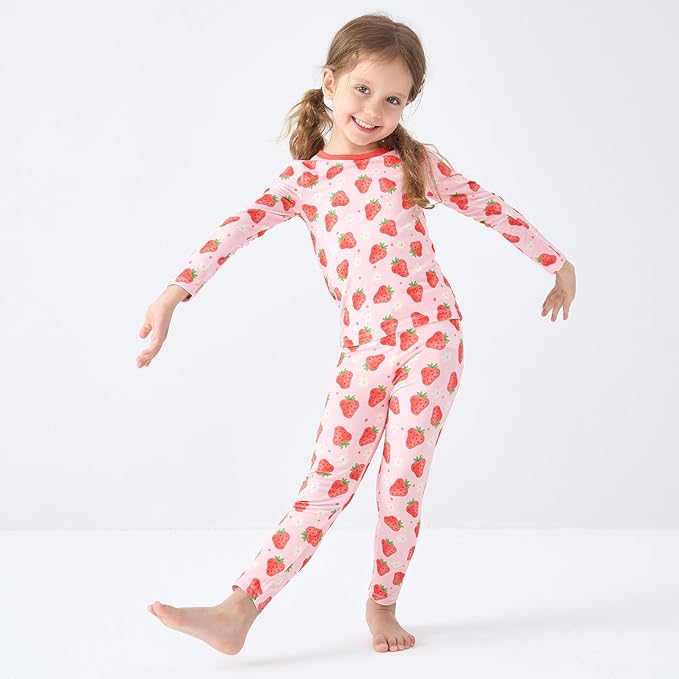 pureborn Baby Toddler Kids Viscose from Bamboo Pajamas Set Pjs 2pcs 18M-8Y