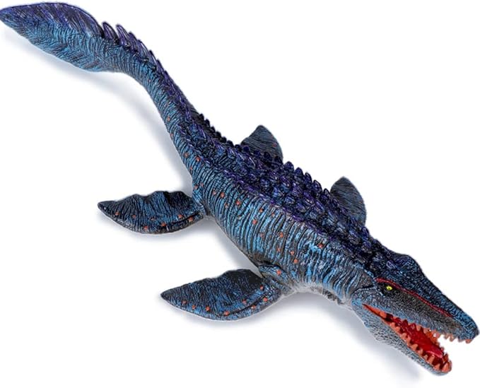Jurassic Large Mosasaurus Dinosaur Toy Figure, 13.4" Realistic Giant Sea Monster Figurine, Educational Prehistoric Water World Ocean Creature for Model Decoration, Display, Collectors