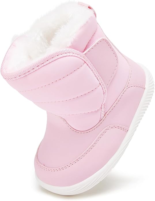 BMCiTYBM Baby Boy Girl Snow Boots Waterproof Winter Warm Booties Nonslip Lightweight Outdoor Shoes for First Walkers 6 9 12 18 24 Months(Infant/Toddler)