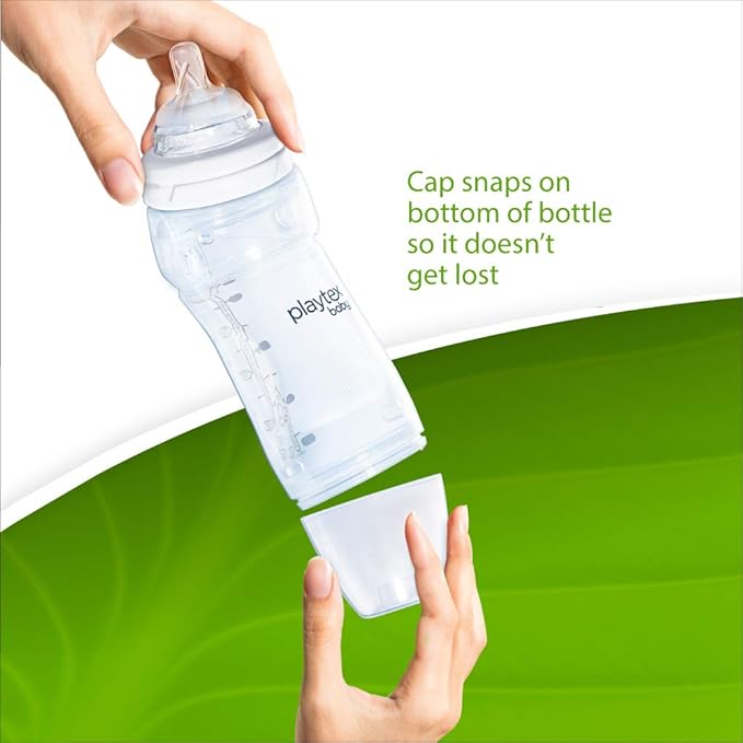 Playtex Baby Nurser Bottle Gift Set, with Pre-Sterilized Disposable Drop-Ins Liners, Closer to Breastfeeding