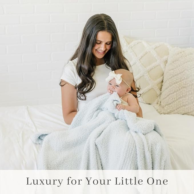SARANONI Bamboni Baby Blanket | Luxury Plush Super Soft Blanket | Breathable Comfy Blankets for Kids and Teens | Sky Blue - 40" x 60"