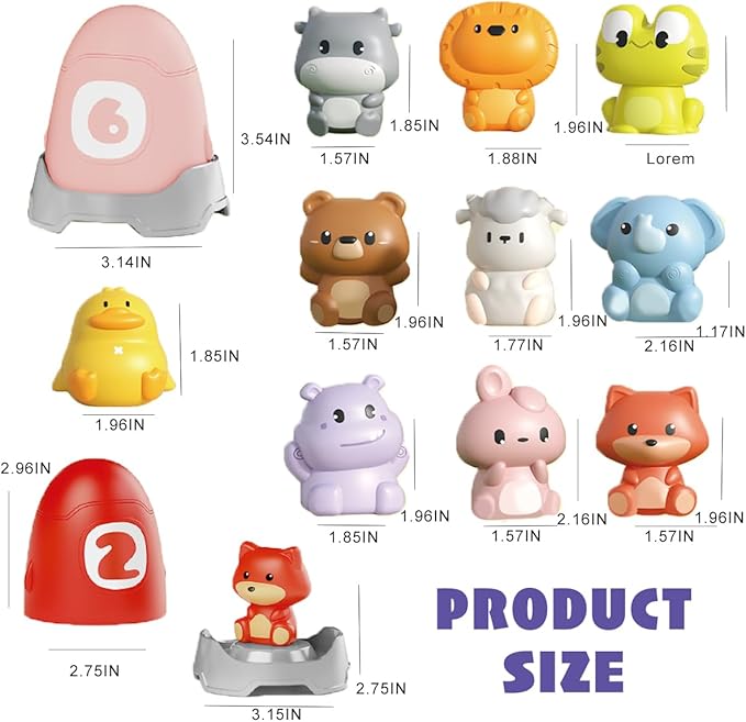 Learning Toy Animals Toys Montessori 30 Pcs for 1 2 3 Year Old Toddlers Counting, Matching, Sorting Fine Motor Games, Christmas Birthday Gift for Baby Boys Girls Age 12-18 Months