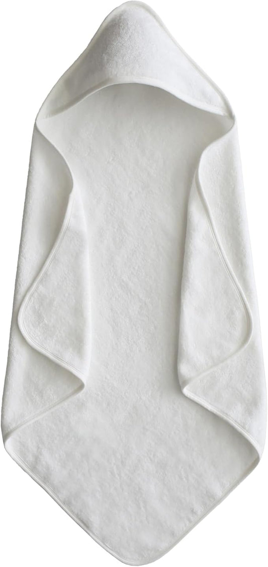 mushie Baby Hooded Towel | Organic Cotton (Pearl)