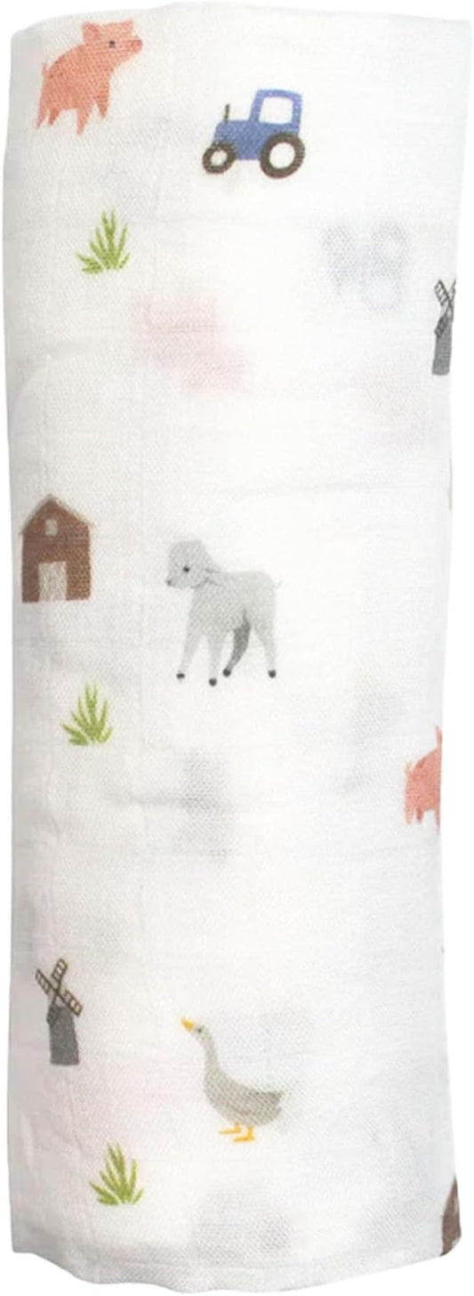 Muslin Baby Swaddle - Breathable Receiving Blankets for Newborn Baby, 70% Viscose derived from Bamboo, 30% Spandex, Imported