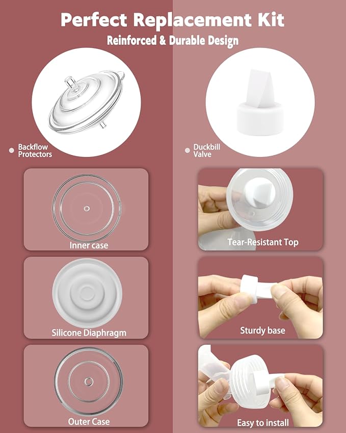 4packs 25mm Full Breast Replacement Pump Parts for Spectra S1 S2 9 Plus Synergy Gold Include 13mm Flange,Valve,Backflow Protector,Tube,Bottle,Caps, Fit for Motif Luna Cimilre Ameda MYA Pump