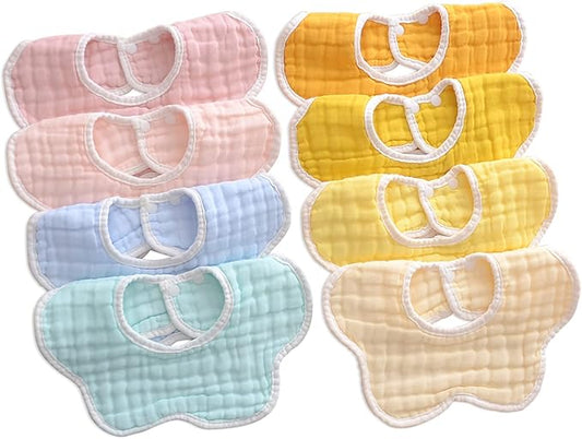 Baby Bibs Muslin Drool Teething Drooling Bibs for Baby Girl Boy Muslin Cotton
