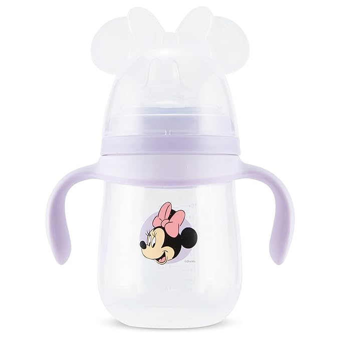 Disney Sippy Cups for Toddlers, Learner Sippy Cups for Kids with Pacifier, BPA-Free Trainer Cup with Handles, Leak-Proof Minnie Mouse and Mickey Mouse Sippy Cups, Perfect Unisex Gift for Children