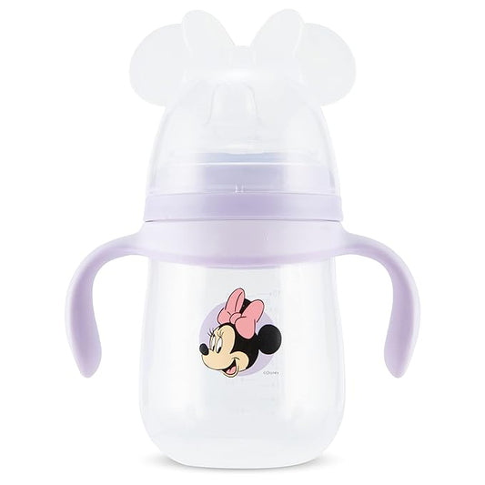 Disney Sippy Cups for Toddlers, Learner Sippy Cups for Kids with Pacifier, BPA-Free Trainer Cup with Handles, Leak-Proof Minnie Mouse and Mickey Mouse Sippy Cups, Perfect Unisex Gift for Children