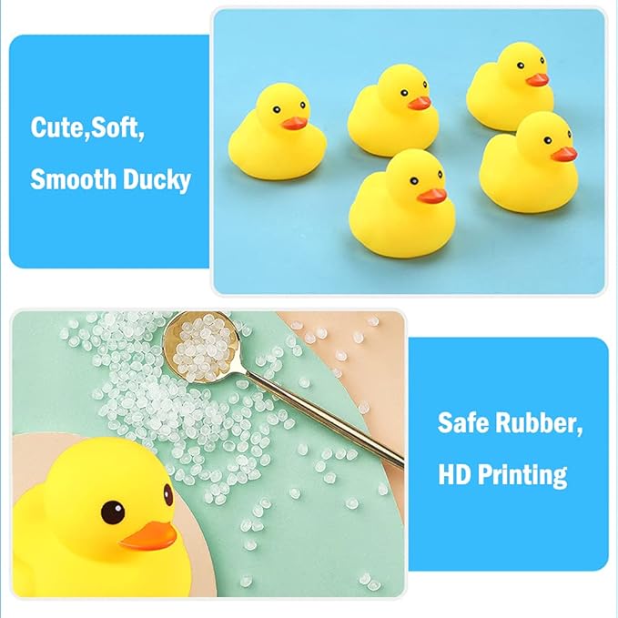 Bath Duck Toys 30 PCS Mini Rubber Ducks Squeak and Float Duckies Baby Shower Toy Party Decoration for Toddlers Boys Girls(1.6'')